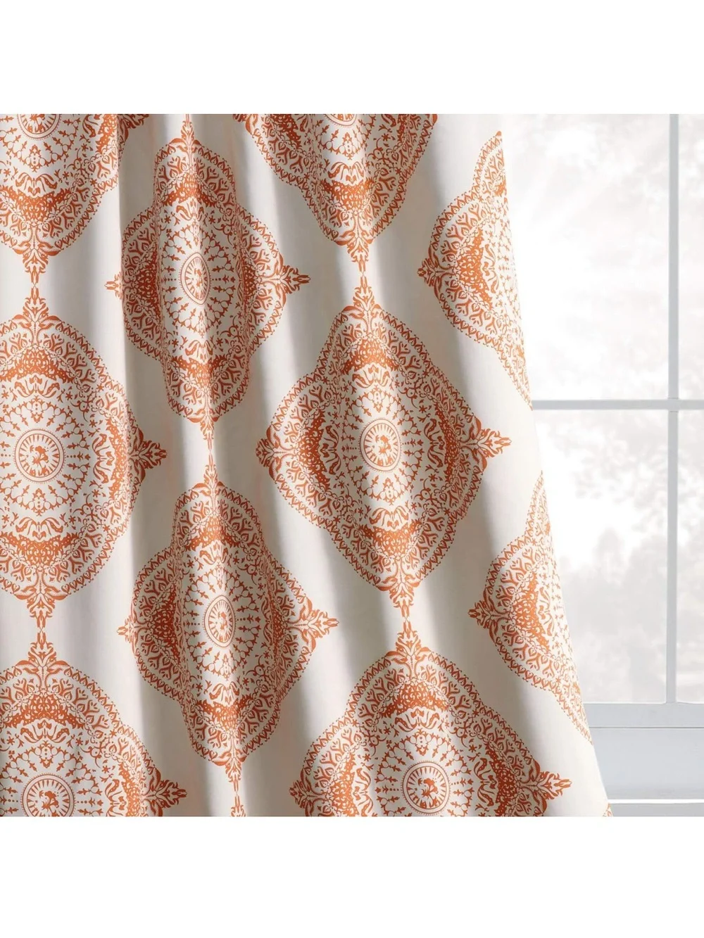 HPD Half Price Drapes Henna Geometric Curtains 50x84 Set of 2